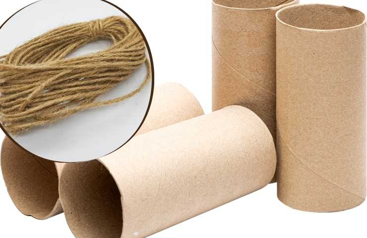 spago e rotoli di carta igienica